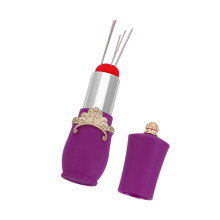 Lipstick Shaped Pin Cushion Sewing Needle Organizer Box for Quilting and Sewing Needles, Multi-Color Fabric Design