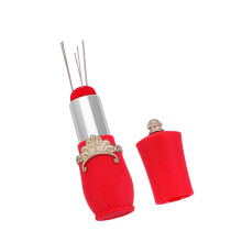 Lipstick-Shaped Pin Cushion Sewing Needle Organizer Box for Quilting and Sewing Needles - Compact and Stylish Design