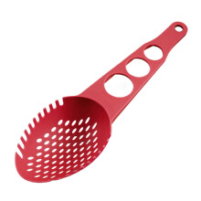 Pasta Server Utensil 2 in 1 Spaghetti Spoon and Strainer Red Efficient Kitchen Tool for Family Dinners
