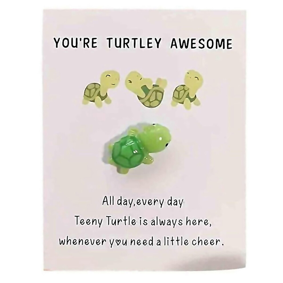For Handmade Emotional Supportyoure Turtley Awesome Turtle Motivational Gift Cute Mini Decoration