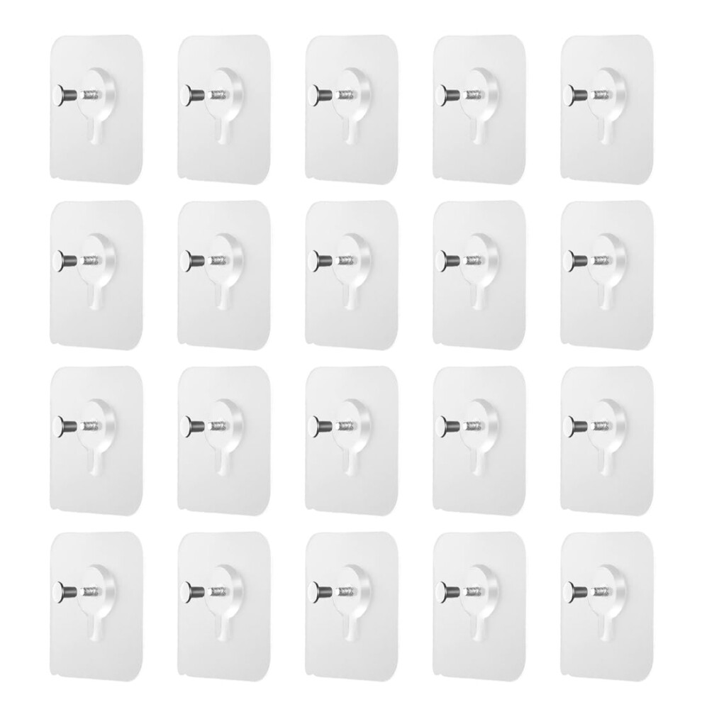 Picture Hooks For Hanging Without Drilling, 20 Self-Adhesive Transparent Hooks For Frames, Photos, And Posters 6482260881546