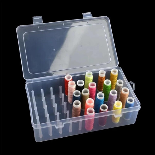 Sewing Box Large Capacity Plastic Organizer, Portable Home Storage Case for Sewing Tools and Accessories 1