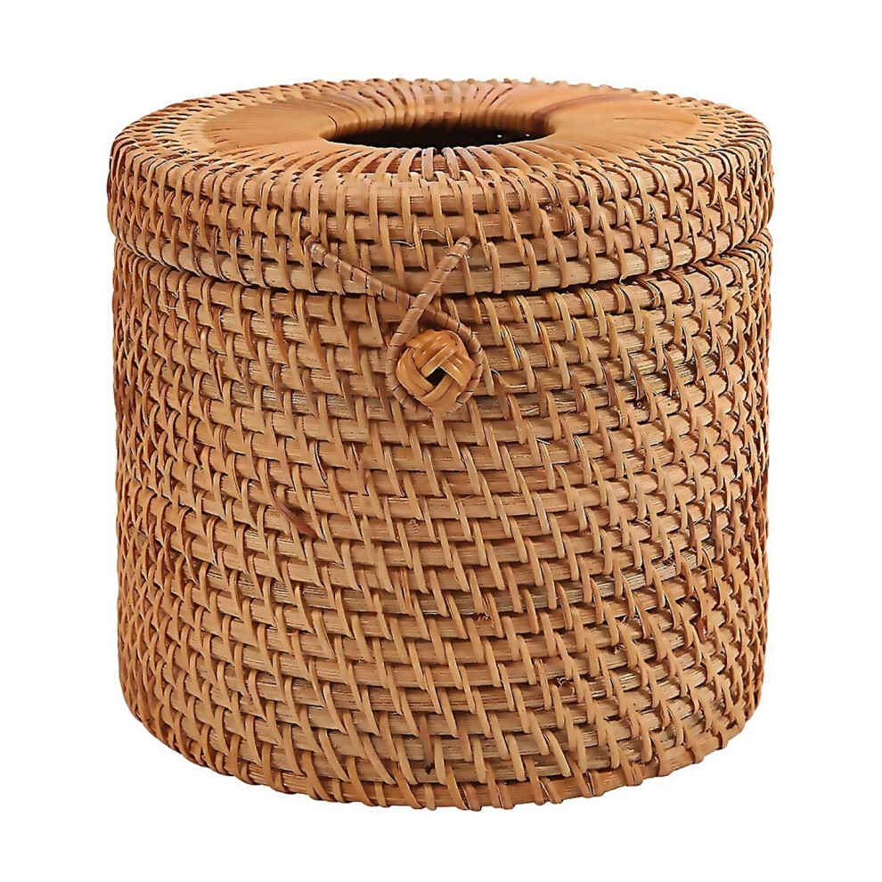 For Round Rattan Tissue Box Vine Roll Holder Toilet Paper Cover Dispenser For Barthroomhomehotel-image-OPC-PJWTWCK-NEW