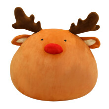 Christmas Plush Toy 40cm Brown, Decorative Plushie Pillow Cushion, Winter Couch and Sofa Throw Cushion Cover