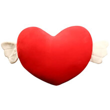 Plush Heart Shape Cushion 45x70cm, Soft Fluffy Throw Pillow for Home Decor, Back Seat Doll Toy, Red Color
