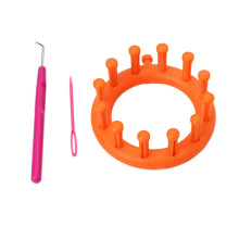 Small Knitting Machine Circular Knitting Kit for DIY Handmade Wool Scarf and Hat Weaving Tool, Compact and Easy to Use