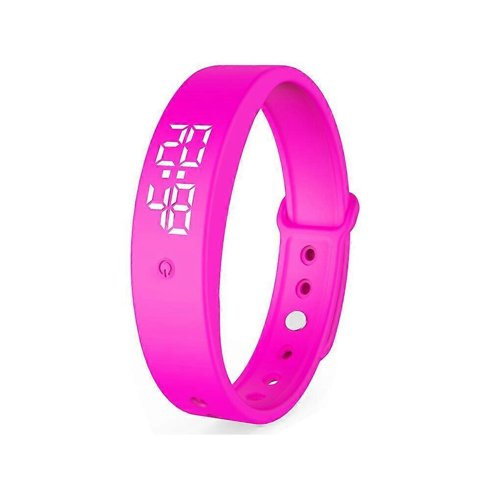(Pink)Vibrating Alarm Reminder Watch, Rechargeable Silent Vibrating Watch