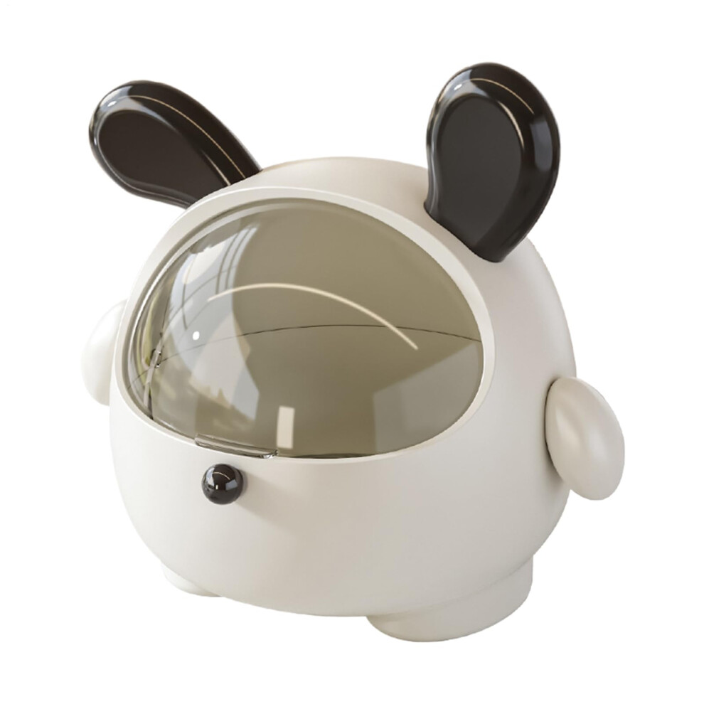 Tiny Desk Trash Can - Cute Cartoon Animal Design, Odor-Proof, Multi-Functional Storage Basket with Lid, Small Office Waste Bin-image-OPC-PJWVBTY-NEW