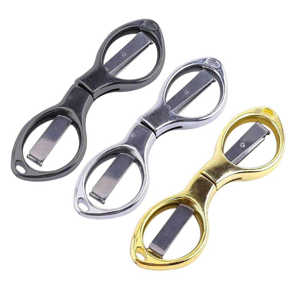 Foldable Scissors Set Of 3, Portable Mini Stainless Steel Scissors For Travel, Crafts, Office, Home With Ergonomic Handle 6482260882437
