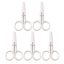 Pack of 5 Small Scissors for Kids - Safe Learning Art Scissors, Household Student Supplies, Durable Paper Cutting Tools