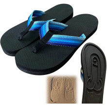 Hidden Flip Flops for Men, Funny Beach Slides, Comfortable Outdoor Thong Sandals, Blue Size 46/47 UK