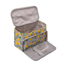 Sewing Box Yarn Storage Bag Waterproof Square Knitted Shopping Bag with Multiple Compartments (Style A)