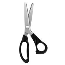 Pinking Scissors 23.5 cm, Stainless Steel Zigzag Fabric Scissors, Black Dressmaking & Sewing Scissors for Textiles and Crafts