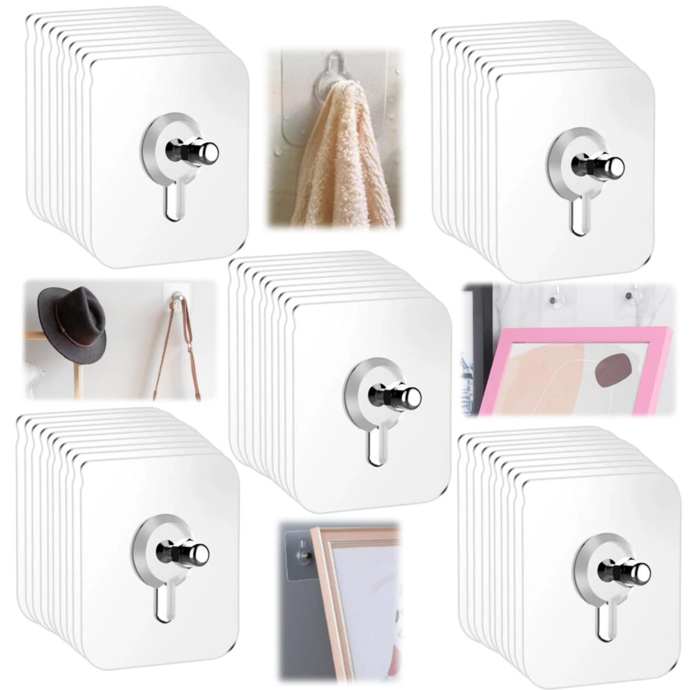 Pack of 50 Adhesive Nails, Self-Adhesive Picture Hangers for Frames, Photos, Posters, No Drilling, 14mm Length-image-OPC-PJWVGNQ-NEW