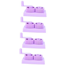 Quilling Kit 4 Pieces Wave Styling Paper Craft Tool Set with Paper Rolling Machine Plastic Violet for Beginners