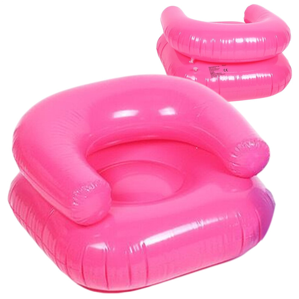 Inflatable Sofa for Kids, Waterproof Pool Seat, Ergonomic Design, Portable Air Lounge, Comfortable 100kg Capacity, Pink-image-OPC-PJWVGTF-NEW