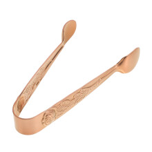 Ice Tongs Stainless Steel for Ice Buckets, Dessert Parties, Rose Gold Sugar Cube Clip, Small Serving Tongs