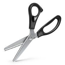 Küchenschere Handarbeitsschere 8 Zoll Zackenschere für Nähen Stoff Leder Schneiderschere Edelstahlgriff