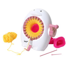 Knitting Machine Penguin Shape Stand for Children, Creative Plastic Weaving Tool, Easy to Use, Fun Craft Activity