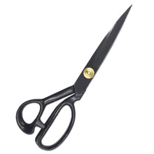 Durable Fabric Scissors 9 Inch Dressmaking Sewing Scissors Black for Leather Cutting and Crafting Beginners CF-9