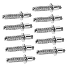 Hiking Crutches Tip Tube Feet Accessories Pack of 10 Silver Tungsten Steel Walking Stick Tips for Stability and Durability