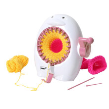 DIY Weaving Tool Manual Knitting Machine for Children - Rotating Hand Loom Craft Kit, Creative Knitting Tool for Kids