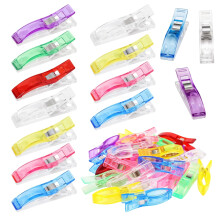 20 Multi-Purpose Sewing Clips for Quilting, Fabric, and Crafting - Plastic Binding Clips for DIY Projects and Sewing
