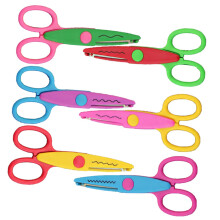 Pack of 6 Handmade Lace Scissors for DIY Crafting, Scrapbooking, and Album Decoration Tools, 5-Inch Stainless Steel Blades