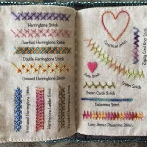 Embroidery Pattern Book for Beginners | Detailed Sewing Instructions with Name Samples and Unique Designs 1