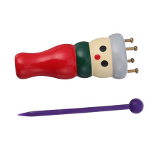Wooden Knitting Dolly Set with Crochet Hook for Beginners - DIY Craft Kit for Creative Projects - Ideal Knitting Needles