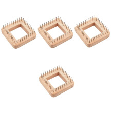 4-Piece Yarn Knitting Device Set for Thick Wool, Crochet, Weaving, Sewing, DIY Craft Projects in Beige
