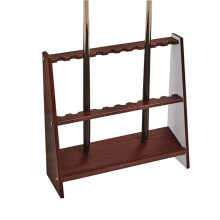 Freestanding Pool Cue Stand, Wooden Cue Holder for Billiard Halls, Game Rooms, Clubs, and Bars, Floor Organizer