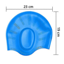 Swim Cap for Women And Men with Average Or Large Heads - Great for Adults, Older Kids, Boys And Girls - Free Nose Clip-blue