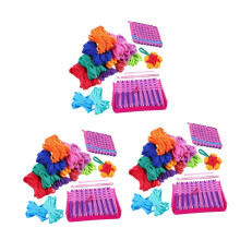 3 Strands Elastic Rope Weaving Toy Kit for Adults - Handmade Ceiling Fan Pull Accessories with Acrylic Tassel Clips