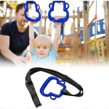 1 Pair Gymnastic Rings, Pull Up Rings with Adjustable Straps Children Gym Kids Home Exercise Rings, Non-slip