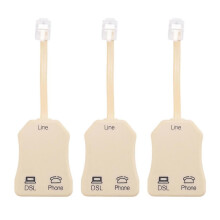 For 3pcs Dsl Filter Splitter For Phone Line Phone Jack Splitter Inline Dsl Filter Telephone Modem