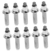 Hiking Crutches Tip Pack of 10 Tungsten Steel Walking Stick Tube Feet Tips for Hiking Poles Accessories Silver Color