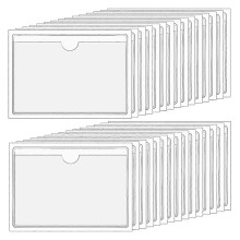 For Clear Adhesive Pockets Index Card Pockets Sleeves Self Adhesive With Top Loading Label Pockets 3