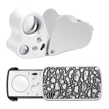 For 2 Pieces Jewelers Loupe 30x 60x 90x Jewelers Eye Loupe Magnifier Jewelry Magnifying Glass Loop B