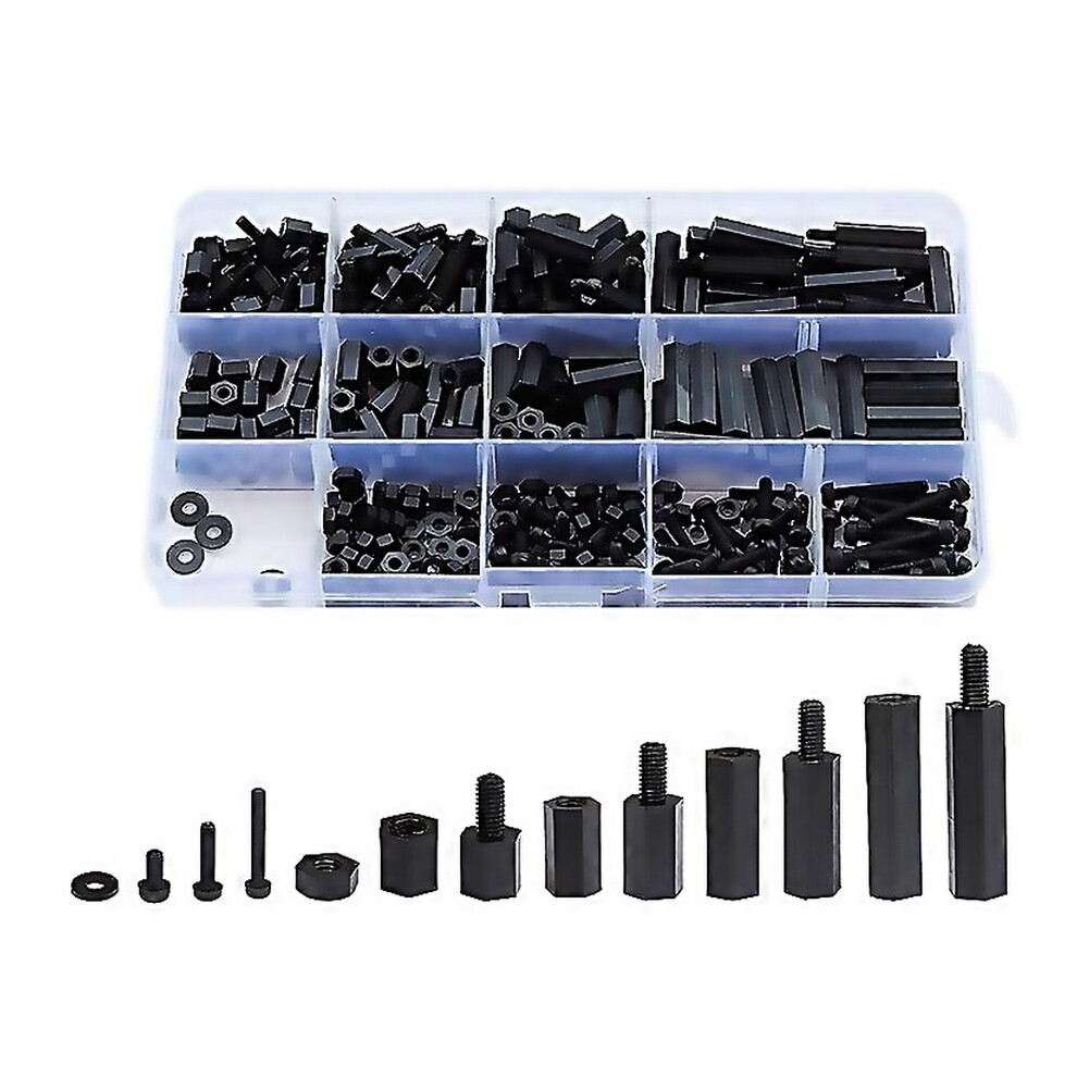 For 320Pcs Male Female Hex Nylon Spacer Standoff Screw Threaded Pillar Pcb Motherboard Standoff 6000000300852