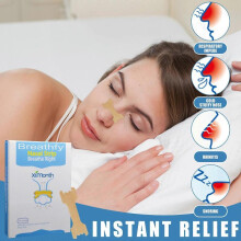 Nasal Strips for Snoring, Nasal Strip Breath Right, Extra Strength Nose Strips for Breathing, Relieve Nasal Congestion Due to Colds & Allergies