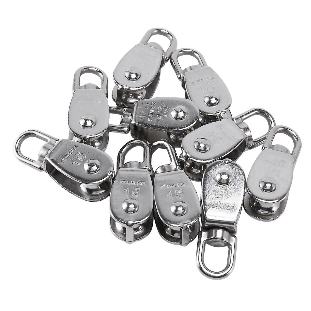 For Crane Pulley Block M15 Lifting Crane Swivel Hook Single Pulley Block Hanging Wire Towing Wheel 1 6000000305987