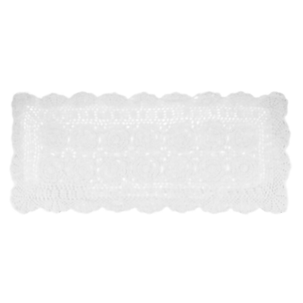 For Cotton Handmade Crochet Lace Table Runner Rectangle Coffee Table Dresser Decor White-image-OPC-PJWVWC2-NEW