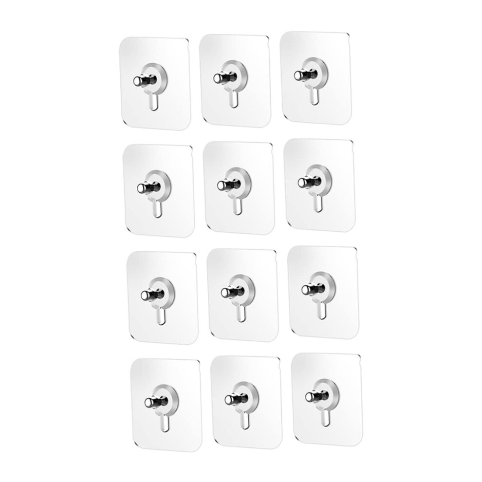 12-Pack No Trace Screw Patch Wire For Nails Self-Adhesive Hanging Nail Fixtures Stainless Steel No Drill Solution 6482260885001