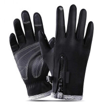 (S, Black) Touchscreen Winter Warm Gloves Climbing Riding Skiing Unisex Waterproof Bike Glove
