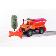 Camion chasse neige - BRUDER - 47 cm - Lame avant - Distributeur à sel arrière - Intérieur