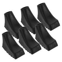Hiking Equipment Protective Caps Pack of 6 for Hiking Poles Non-Slip Lace Covers Walking Sticks Black Accessories