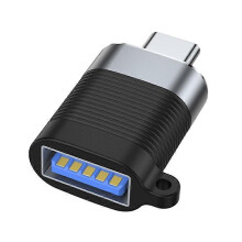 (Grey) Type-C to USB3.0 Adapter Male to Female Conversion Converter Support USB3.0 Data Transfer for Phones Tablets Mouse