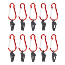 Tarp Awning Clamp Clips for Camping Tent - Heavy-Duty Snap Clips with Carabiner, Portable Pull Handle for Outdoor Use