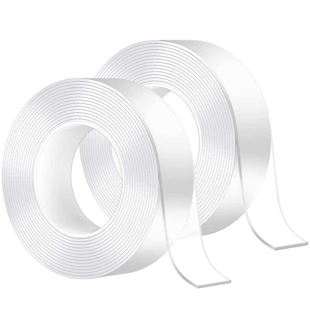 Double-Sided Adhesive Tape 20M - Extra Strong, Reusable, Non-Marking Transparent Nano Tape For Carpet, Kitchen, Photos 6447073869280